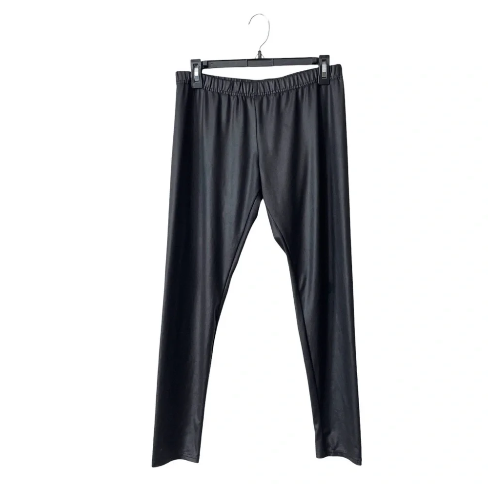 Eye Candy Black Leggings Women's Size XL Pull On Elastic Waist Skinny Stretch